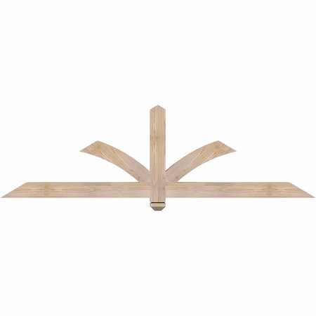 Ekena Millwork Redmond Smooth Timber Gable Bracket, Douglas Fir, 72"W x 21"H x 3 1/2"D x 3 1/2"F, 7/12 Pitch GBW072X21X0404RED00SDF